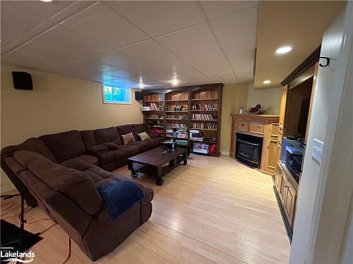 114 Pioneer Lane, The Blue Mountains, ON - Indoor Photo Showing Basement With Fireplace