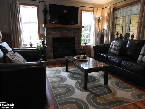 63 Madawaska Trail, Wasaga Beach, ON - Indoor Photo Showing Living Room With Fireplace