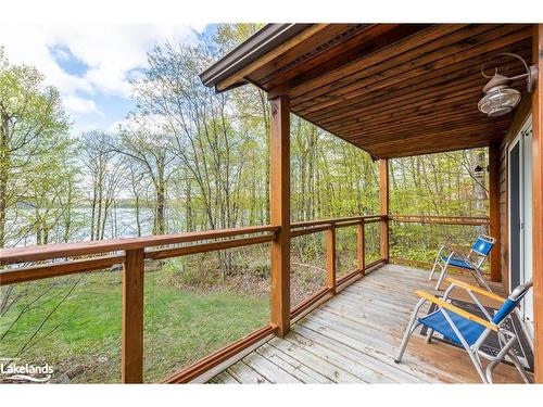 496 Big Island, Huntsville, ON - Outdoor With Body Of Water With Deck Patio Veranda With Exterior