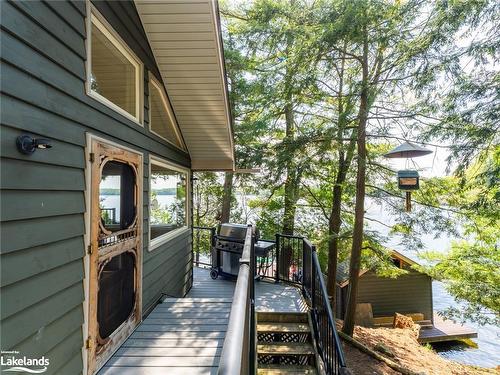 1243 Port Cunnington Road, Dwight, ON - Outdoor With Deck Patio Veranda With Exterior
