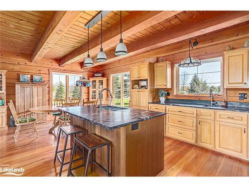 545413 4A Sideroad, Markdale, ON - Indoor Photo Showing Kitchen With Double Sink