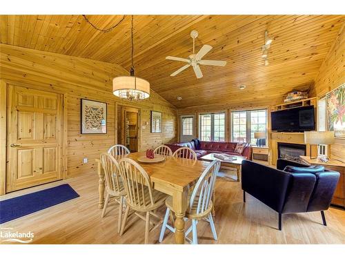 49 Cabin Crescent, Wasaga Beach, ON - Indoor Photo Showing Dining Room With Fireplace