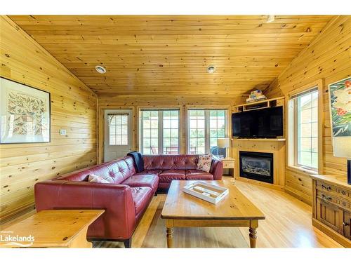 49 Cabin Crescent, Wasaga Beach, ON - Indoor Photo Showing Living Room With Fireplace