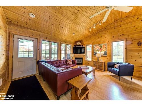 49 Cabin Crescent, Wasaga Beach, ON - Indoor Photo Showing Living Room With Fireplace