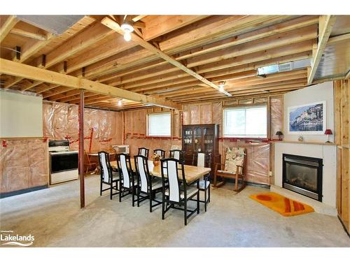 64 47Th Street S, Wasaga Beach, ON - Indoor Photo Showing Basement With Fireplace