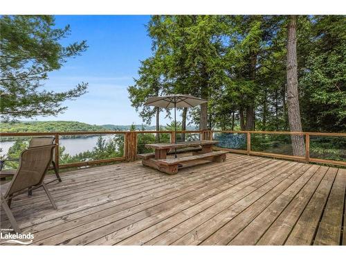 1221 Osborne Point Road, Dwight, ON - Outdoor With Body Of Water With Deck Patio Veranda