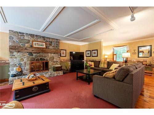 838051 4Th Line E, Mulmur, ON - Indoor Photo Showing Living Room With Fireplace