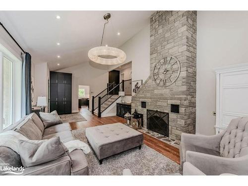 2038 15 Sideroad, Milton, ON - Indoor Photo Showing Living Room With Fireplace