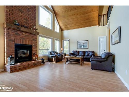 21 Martha Drive, Mckellar, ON - Indoor Photo Showing Living Room With Fireplace