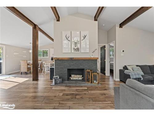 191 Chalet Crescent, Huntsville, ON - Indoor Photo Showing Living Room With Fireplace