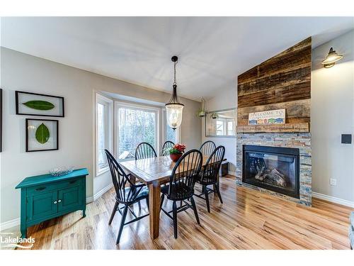 339 Robinson Road, Wasaga Beach, ON - Indoor Photo Showing Dining Room With Fireplace