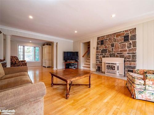 4361 12 Highway S, Ramara, ON - Indoor Photo Showing Living Room With Fireplace