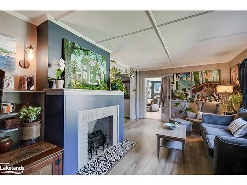 501 John Street N, Gravenhurst, ON - Indoor Photo Showing Living Room With Fireplace