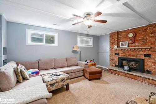96 Lockhart Road, Collingwood, ON - Indoor Photo Showing Living Room With Fireplace