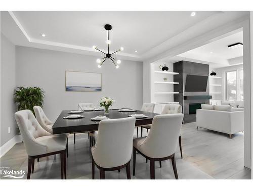 7-11 Bay Street E, Thornbury, ON - Indoor Photo Showing Dining Room With Fireplace