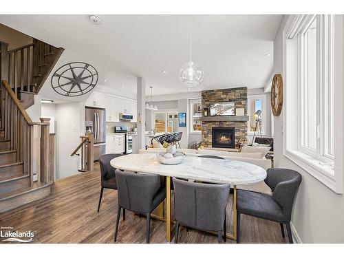 1 Kennedy Avenue, Collingwood, ON - Indoor Photo Showing Dining Room With Fireplace