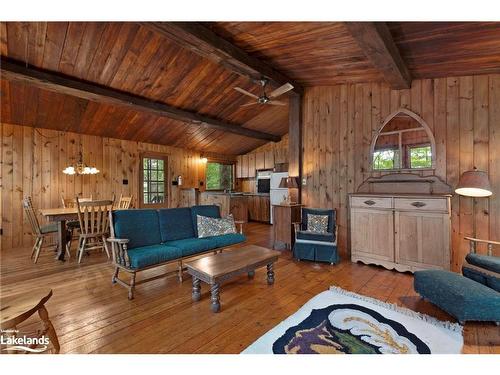 70 Caisses Island, Bracebridge, ON - Indoor Photo Showing Living Room With Fireplace