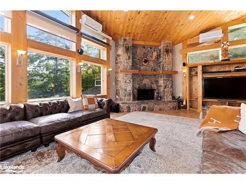 1080 Whitehead Road, Gravenhurst, ON - Indoor Photo Showing Living Room With Fireplace