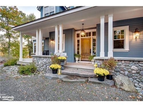 1902 Foxpoint Road, Dwight, ON - Outdoor With Deck Patio Veranda With Facade