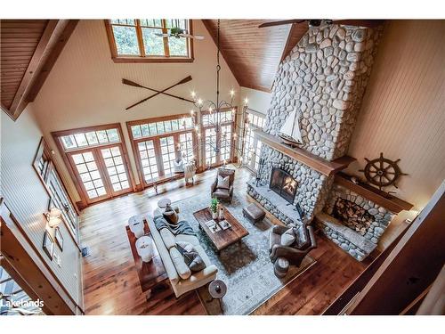 1902 Foxpoint Road, Dwight, ON - Indoor Photo Showing Other Room With Fireplace