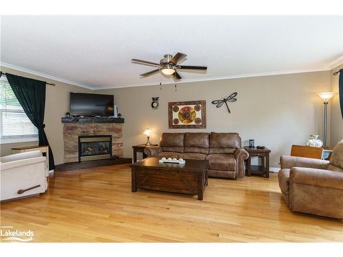 25 Kaye Road, Bracebridge, ON - Indoor Photo Showing Living Room With Fireplace