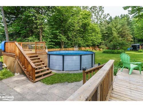 25 Kaye Road, Bracebridge, ON - Outdoor With Above Ground Pool With Deck Patio Veranda With Backyard