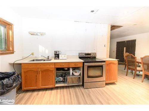 163 Miller Lake Shore Road, Miller Lake, ON - Indoor Photo Showing Kitchen With Double Sink