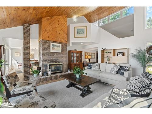 57 Bernard Crescent, Sundridge, ON - Indoor Photo Showing Living Room With Fireplace