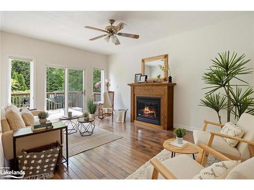 8 Kirbys Way, Huntsville, ON - Indoor Photo Showing Living Room With Fireplace