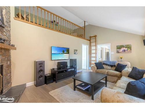 28 Lake Drive, Huntsville, ON - Indoor Photo Showing Living Room With Fireplace