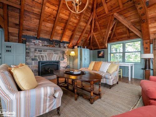 2105 Deer Island, Severn, ON - Indoor Photo Showing Living Room With Fireplace