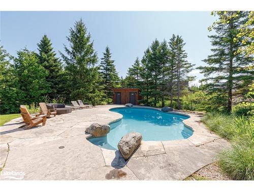 146 Wyandot Court, The Blue Mountains, ON - Outdoor With In Ground Pool With Backyard