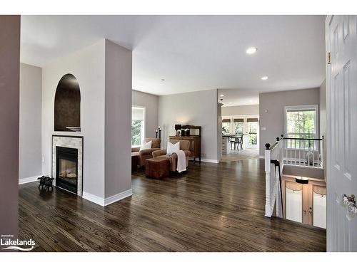 4 Porcupine Circle, Barrie, ON - Indoor Photo Showing Living Room With Fireplace