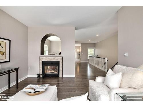 4 Porcupine Circle, Barrie, ON - Indoor Photo Showing Living Room With Fireplace