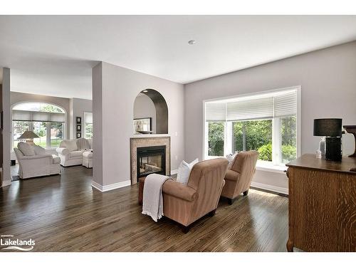 4 Porcupine Circle, Barrie, ON - Indoor Photo Showing Living Room With Fireplace