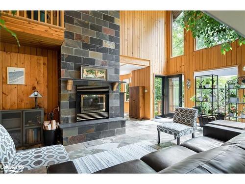 61 Lackie Crescent, Tiny, ON - Indoor Photo Showing Living Room With Fireplace