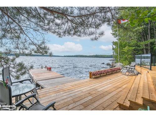 1201 Tingey Road N, Bracebridge, ON - Outdoor With Body Of Water With Deck Patio Veranda With View