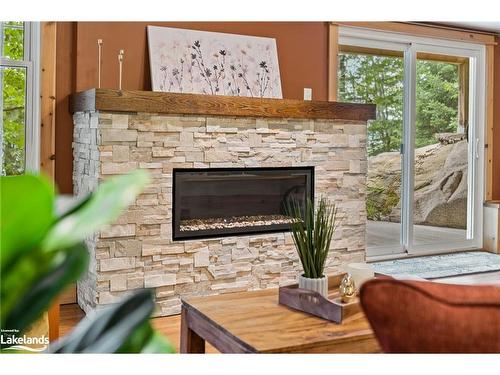 1201 Tingey Road N, Bracebridge, ON - Indoor Photo Showing Living Room With Fireplace