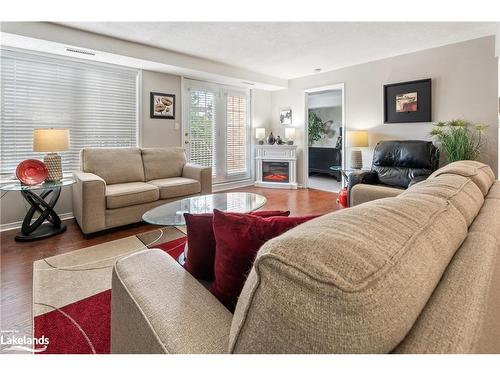 A405-216 Plains Road W, Burlington, ON - Indoor Photo Showing Living Room With Fireplace