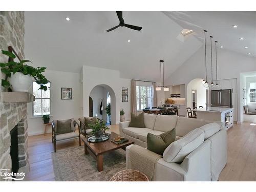 114 John Street, Clarksburg, ON - Indoor Photo Showing Living Room With Fireplace