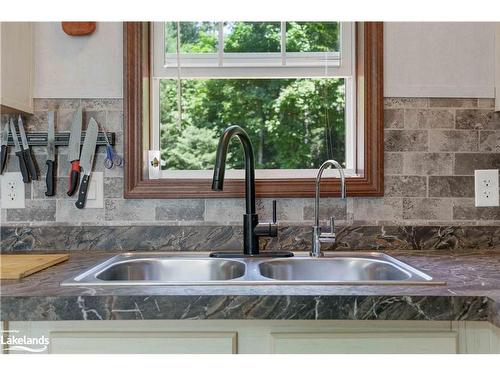 676 Super Sign Road, Emsdale, ON - Indoor Photo Showing Kitchen With Double Sink