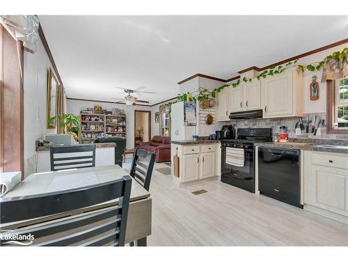 676 Super Sign Road, Emsdale, ON - Indoor Photo Showing Kitchen With Double Sink