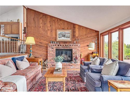 795310 The Blue Mountains - Clearview Townline, The Blue Mountains, ON - Indoor Photo Showing Living Room With Fireplace