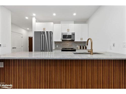 201-11C Salt Dock Road, Parry Sound, ON - Indoor Photo Showing Kitchen With Stainless Steel Kitchen With Upgraded Kitchen