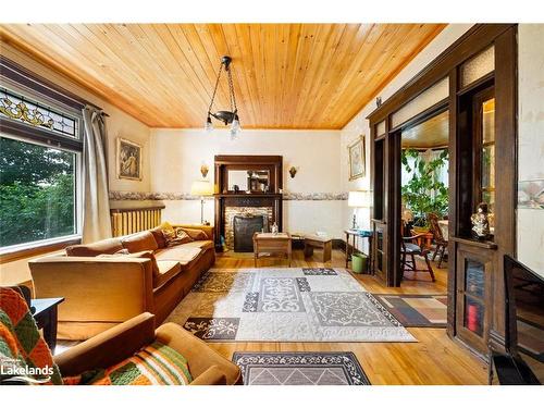 12 Church Street, Parry Sound, ON - Indoor Photo Showing Living Room With Fireplace