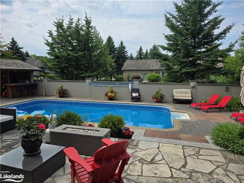 160 Grand Cypress Lane, The Blue Mountains, ON - Outdoor With In Ground Pool With Deck Patio Veranda With Backyard