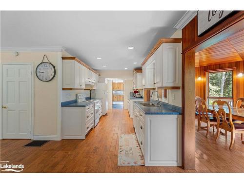 1006 Spring Lake Road, Dwight, ON - Indoor Photo Showing Kitchen With Double Sink