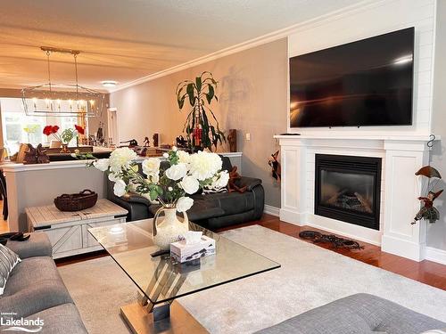 48 Idlewood Drive, Wasaga Beach, ON - Indoor Photo Showing Living Room With Fireplace