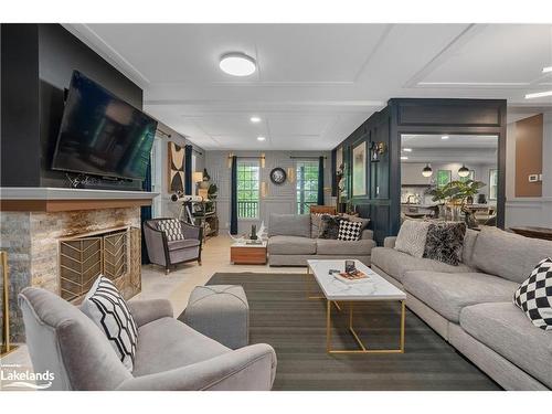 39 Deerfoot Trail, Huntsville, ON - Indoor Photo Showing Living Room With Fireplace