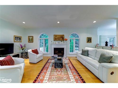 28 Bridlewood Crescent, Wasaga Beach, ON - Indoor Photo Showing Living Room With Fireplace